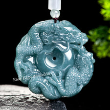 Blue Myanmar Jadeite Dragon
