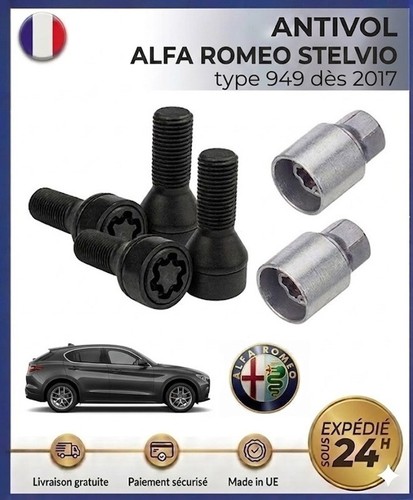 Antivols roues noir alfa - noir,
