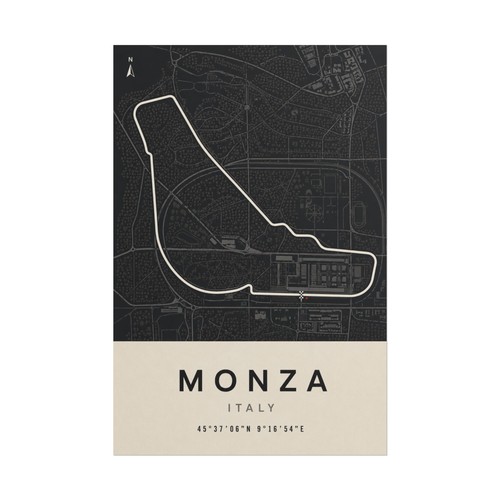Poster mappa circuito monza - circuito,