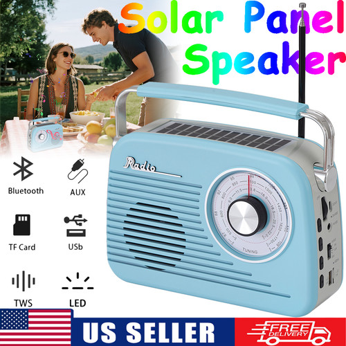 Radio retrò portatile solare - retrò,