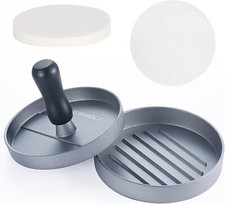 Pressa per hamburger con bistecca tritata + 100 dischi di cera - Diametro 11,5 c