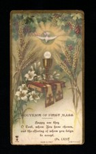 b258 Santino Santa Lega Eucaristica SLE S.L.E. 728 Prima messa in inglese