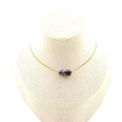 Collana perle obsidiana - 2,