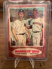 2025 Topps Shoebox Treasures Mantle & Mays Manager Dream Splatter Back /15