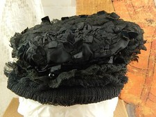 ANTICO COLLEZIONE DA MUSEO CAPPELLO DONNA ABITO COSTUME TRADIZIONALE PIEMONTE