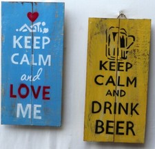 Pannello decorativo in legno ideale per B&B birreria bar locale "Keep calm and l