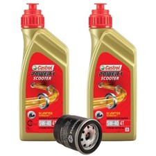 KIT TAGLIANDO 2L CASTROL 5W40 + FILTRO Vespa Sprint 4T 3V E4 IGET 125 2016-2020