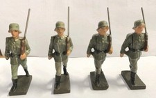 Lotto 4 Soldatini in Pasta Lineol Germany - Fanti Tedeschi in Marcia