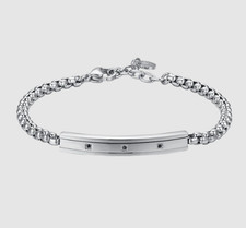 Luca Barra Men's Steel Crystal