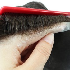 Toupee Mens Human Hair Thin