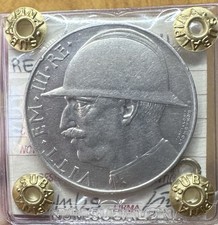 MONETA REGNO D' ITALIA 20 LIRE ELMETTO 1928 A. VI NON COMUNE sigillata BB+
