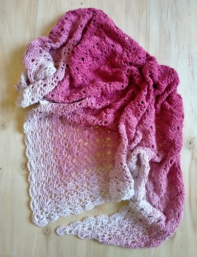 Scialle cotone realizzato - cotone,