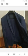 ABITO UOMO ZARA BLU GIACCA TAGLIA 48+PANTALONE TAGLIA 42