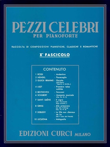 Pezzi celebri per pianoforte - , x