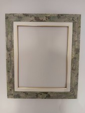 Cornice quadro, col.verde sfumature oro effetto macchia per tela 50x60