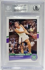 Emma Navarro firmata 2024 Wimbledon Trading Card autografata BGS Beckett