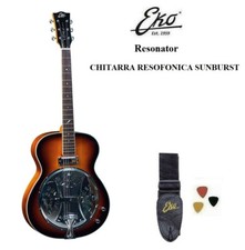 EKO GUITARS RESONATOR CHITARRA RESOFONICA SUNBURST ELETTRIFICATA serie One