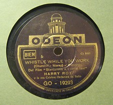 Disco Grammofono 78 Giri Vintage Odeon - With A Smile And A Song - Harry Roy