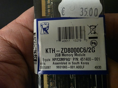 Kth zd8000c6 2gb ddr2 nuovo - kth-zd8000c6/2g,