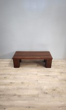 81502 Tavolino da salotto basso in legno con piano rettangolare