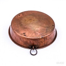 Antico Formina da Forno IN Rame All'Interno Stagnato Con Gancio Circa 1900 (