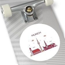 Adesivo rotondo Skyline Monaco