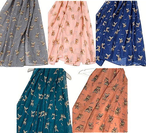 Ladies chihuahua scarf sarong - ladies,