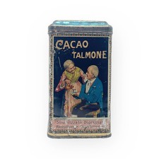 1930ca * Scatola, Barattolo in Latta "Michele Talmone - Torino - Cioccolato & Ca