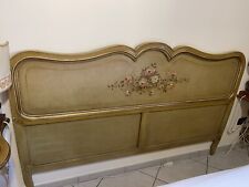 testiera letto matrimoniale legno Vintage con Comodini Pensili