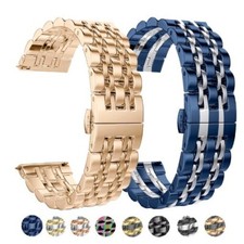 Cinturino orologio acciaio blu