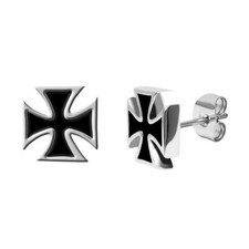 Uomo Orecchini Croce Ferro