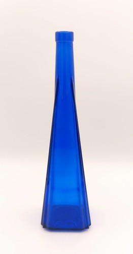 Bottiglia vintage blu cobalto - bottiglia,