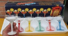 AMARETTO DI SARONNO BICCHIERI COPPE SCATOLA VINTAGE GLASSES GOBLETS BOX NEW
