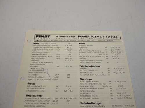 Scheda tecnica fendt farmer - scheda,