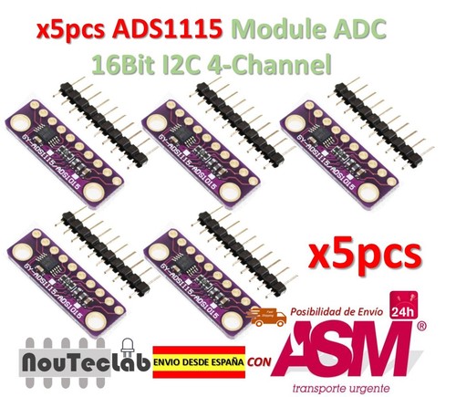 5pcs i2c ads1115 bit - 5pcs,