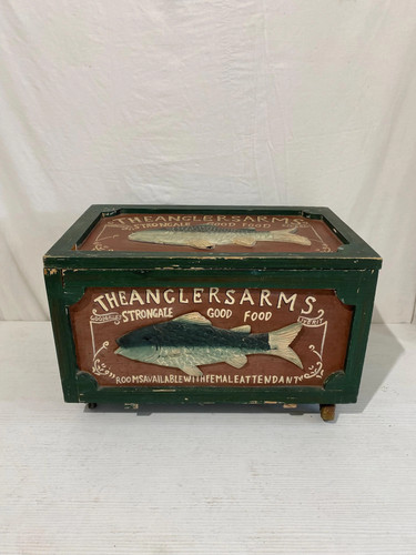 Scatola vintage legno con - in,