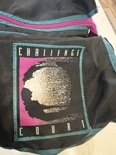 Borsone vintage Nike Challenge Court Agassi anni 80 90 nero rosa acqua retrò