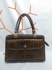Borsa cartella pelle coccodrillo vintage