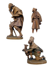 *HH* Statuine Anri Comploj Ortisei Pastorelli Presepe Pastore Statue In Legno