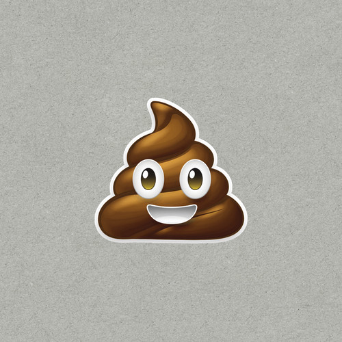 Adesivo emoji cacca - , sorridente