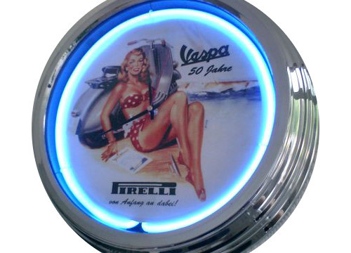 0220 vespa orologio - orologio, neon