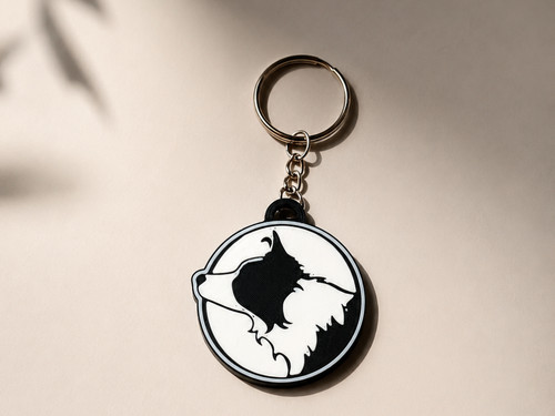 Border collie2 portachiavi - collie2,