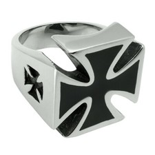 Massiccio Anello Uomo Croce