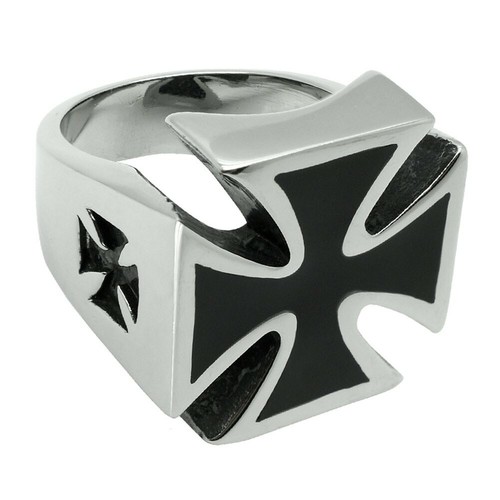 Massiccio anello uomo - anello, croce