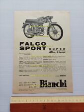 Bianchi 50 Falco Sport Super 1962 depliant ITALIANO originale