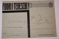 Cartolina Postale Per Le Forze armate anno 1945 Fuori I TEDESCHI!!