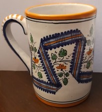 Antico tazza con manico Ceramica Caltagirone h12xL9+4.