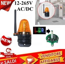 LAMPEGGIANTE CON ATENNA A LED 12V A 230V AC DC LAMPEGGIATORE CANCELLO UNIVERSALE