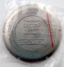 Sector No Limits Titanium 950 Coperchio 5240626008 per 2653995135 Case Back Nos