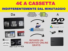 Servizio Riversamento Vhs Minidv hdv Hi8 8mm a MP4 sony matrimonio regalo natale
